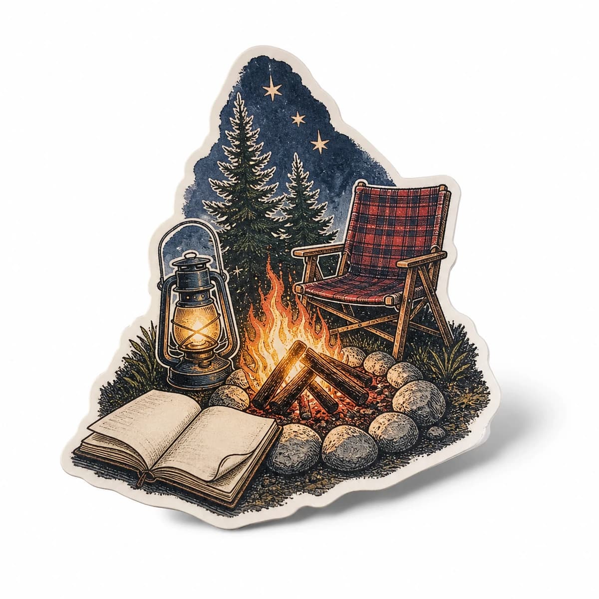 Camp Crew Sticker in an original everyday-moment die-cut vinyl design
