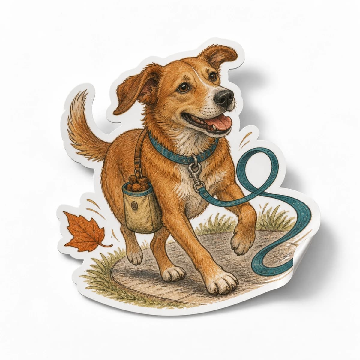 Dog Club Sticker in an original everyday-moment die-cut vinyl design