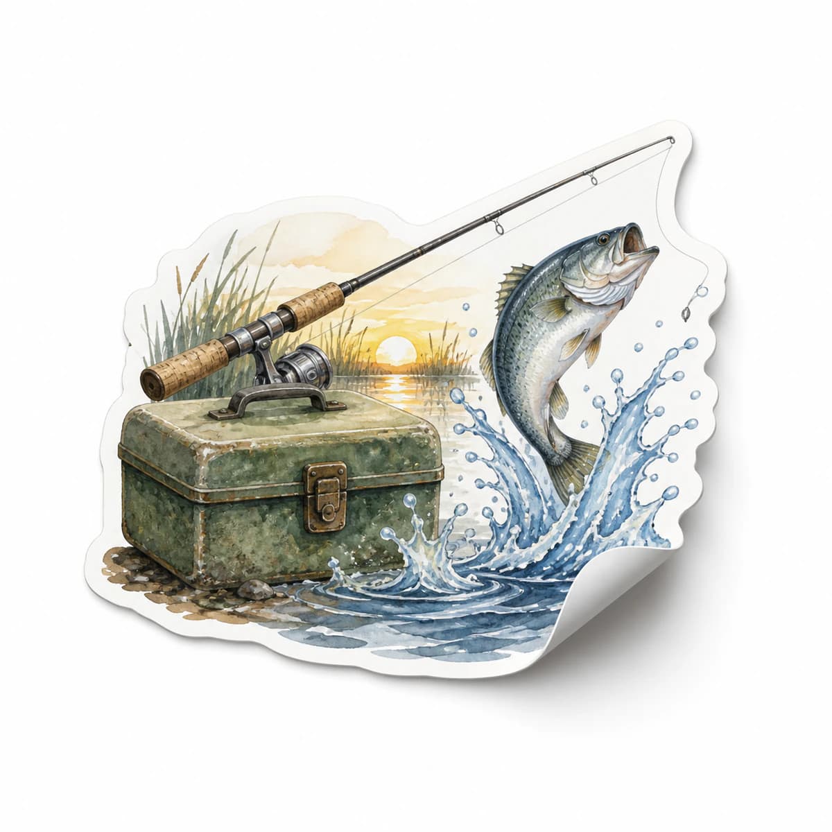 River Club Sticker in an original everyday-moment die-cut vinyl design