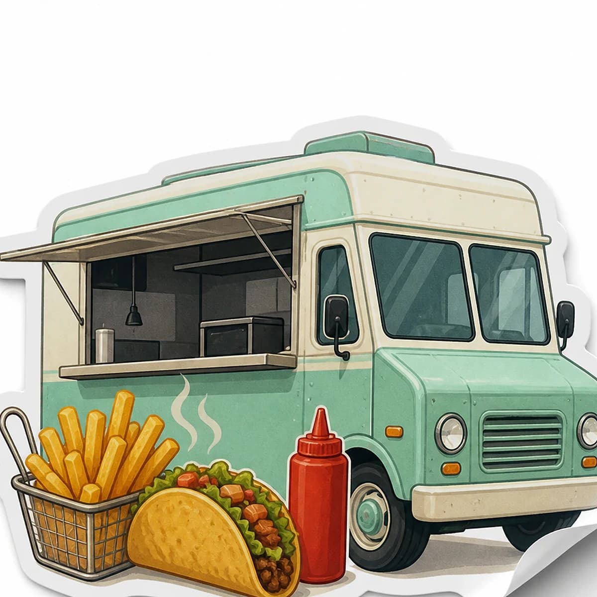 Street Food Club Sticker application preview
