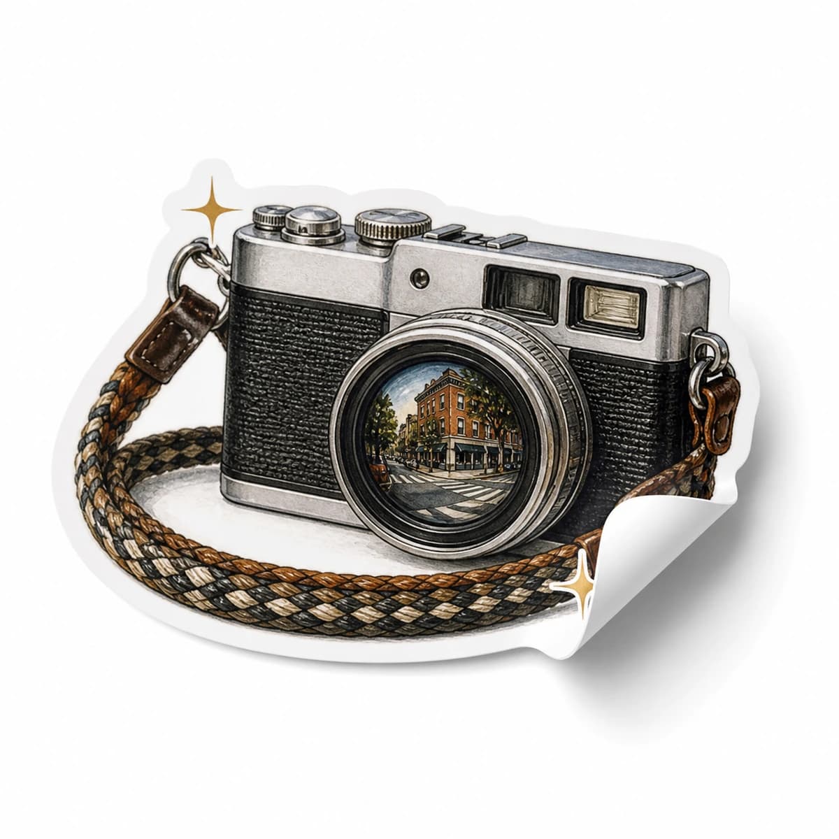 Photo Club Sticker in an original everyday-moment die-cut vinyl design