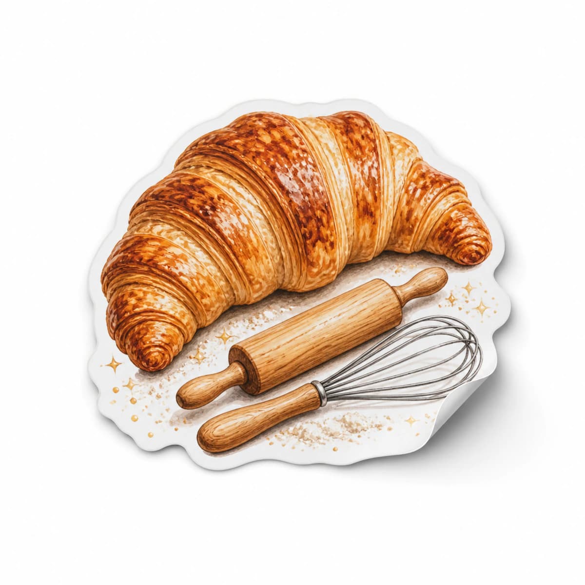Bake Club Sticker in an original everyday-moment die-cut vinyl design