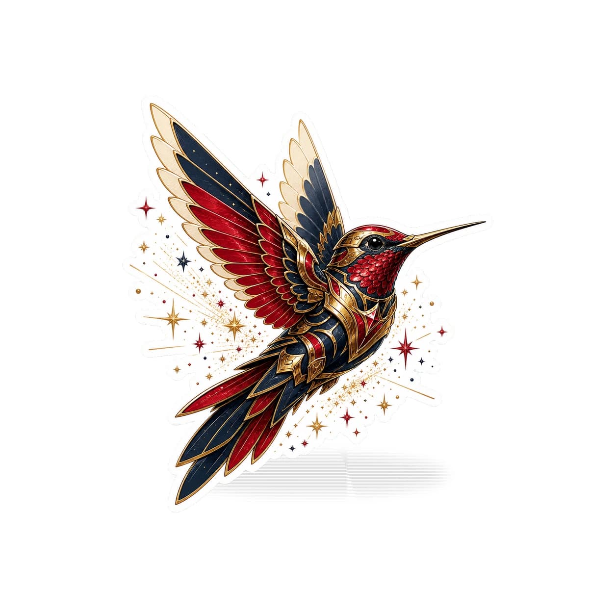 Cosmic Hummingbird Hero Sticker product view