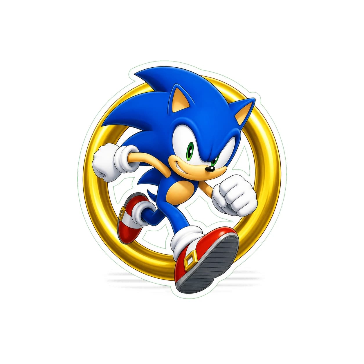 Sonic Speed Ring Sticker product view