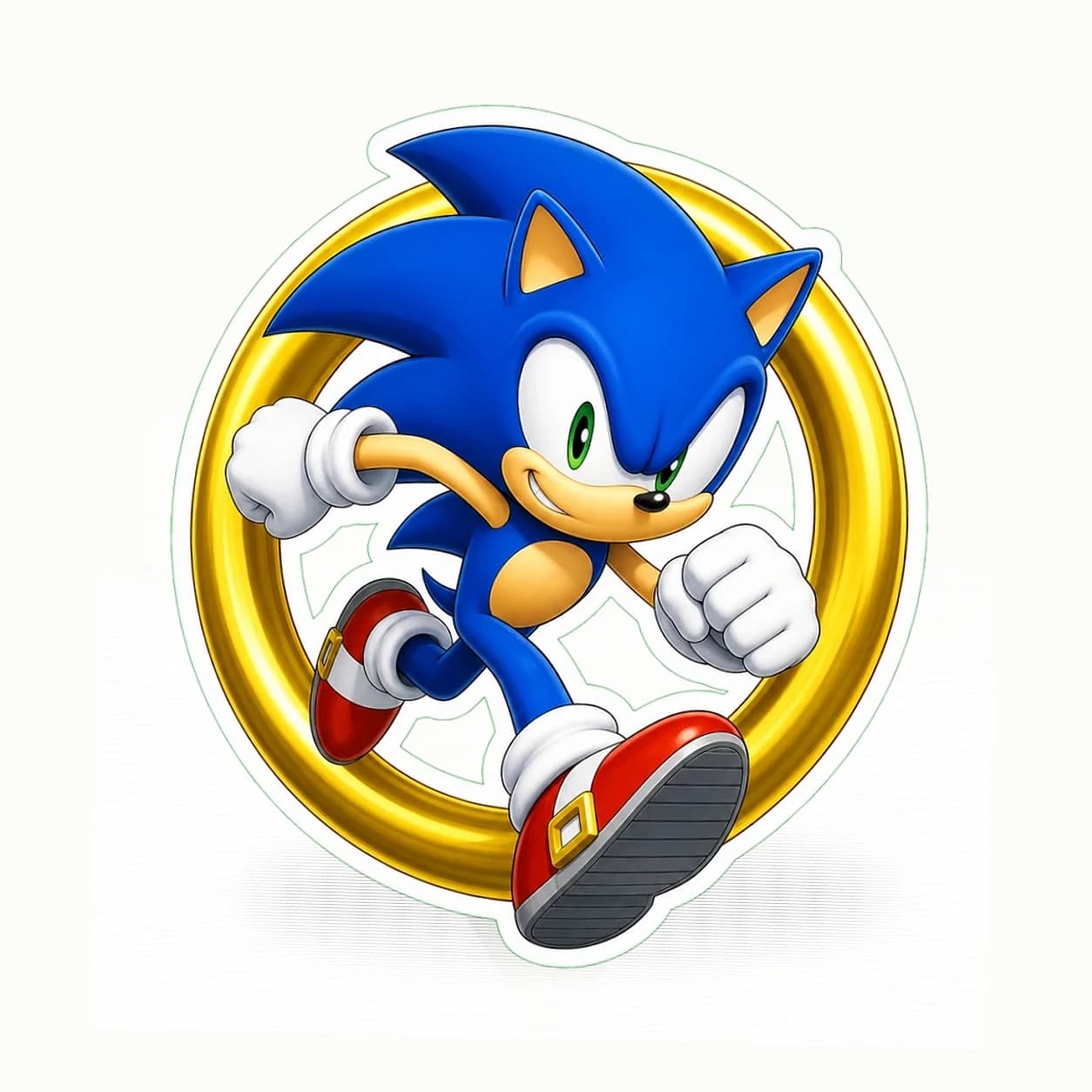 Sonic Speed Ring Sticker application preview