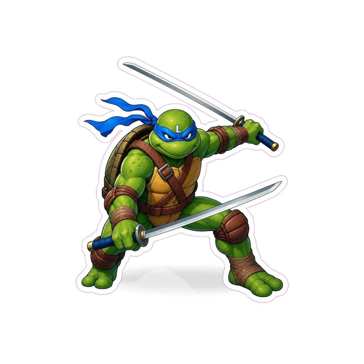 Leonardo Twin Katana Sticker product view