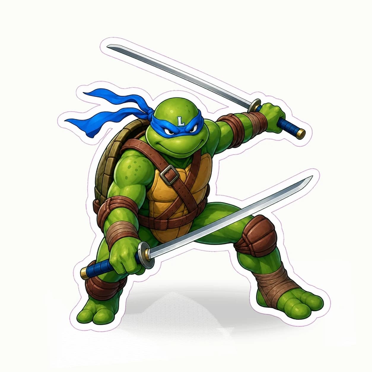 Leonardo Twin Katana Sticker application preview