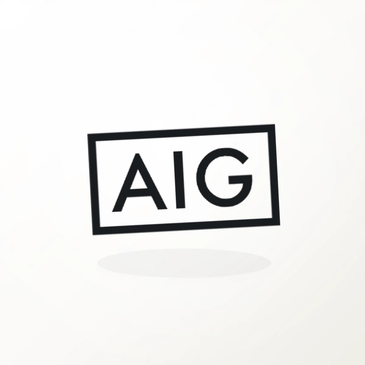 AIG Logo Sticker in an original company-logo die-cut vinyl design