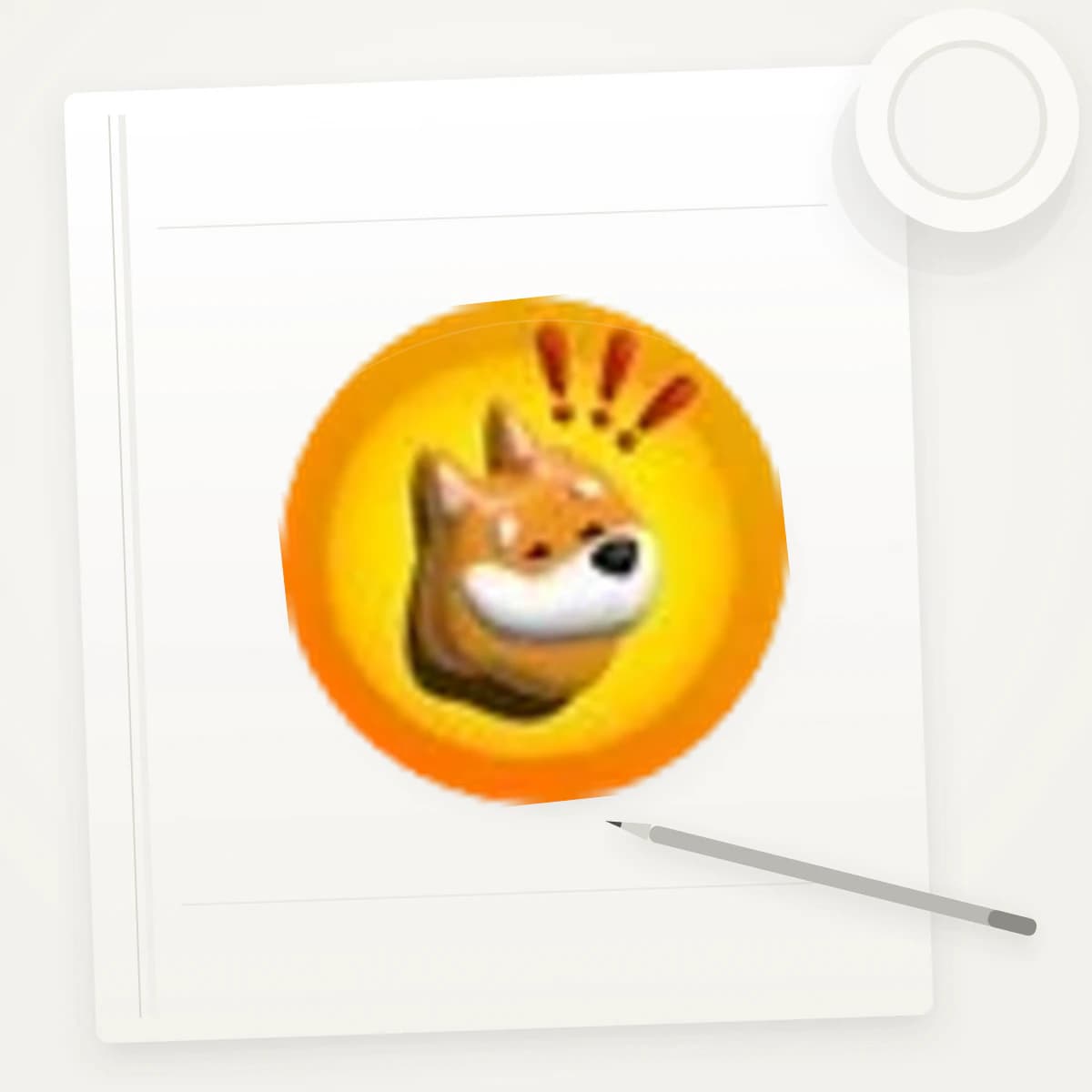 BONK Crypto Logo Sticker application preview