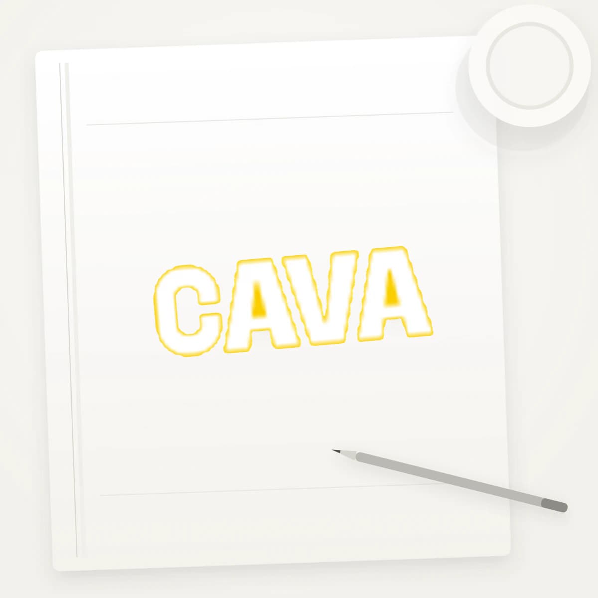 CAVA Logo Sticker application preview