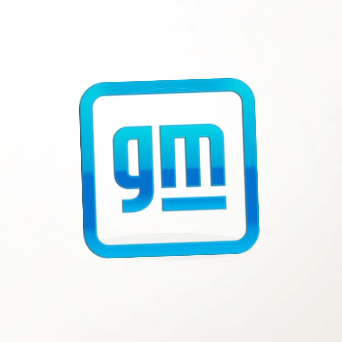 GM Logo Sticker in an original company-logo die-cut vinyl design