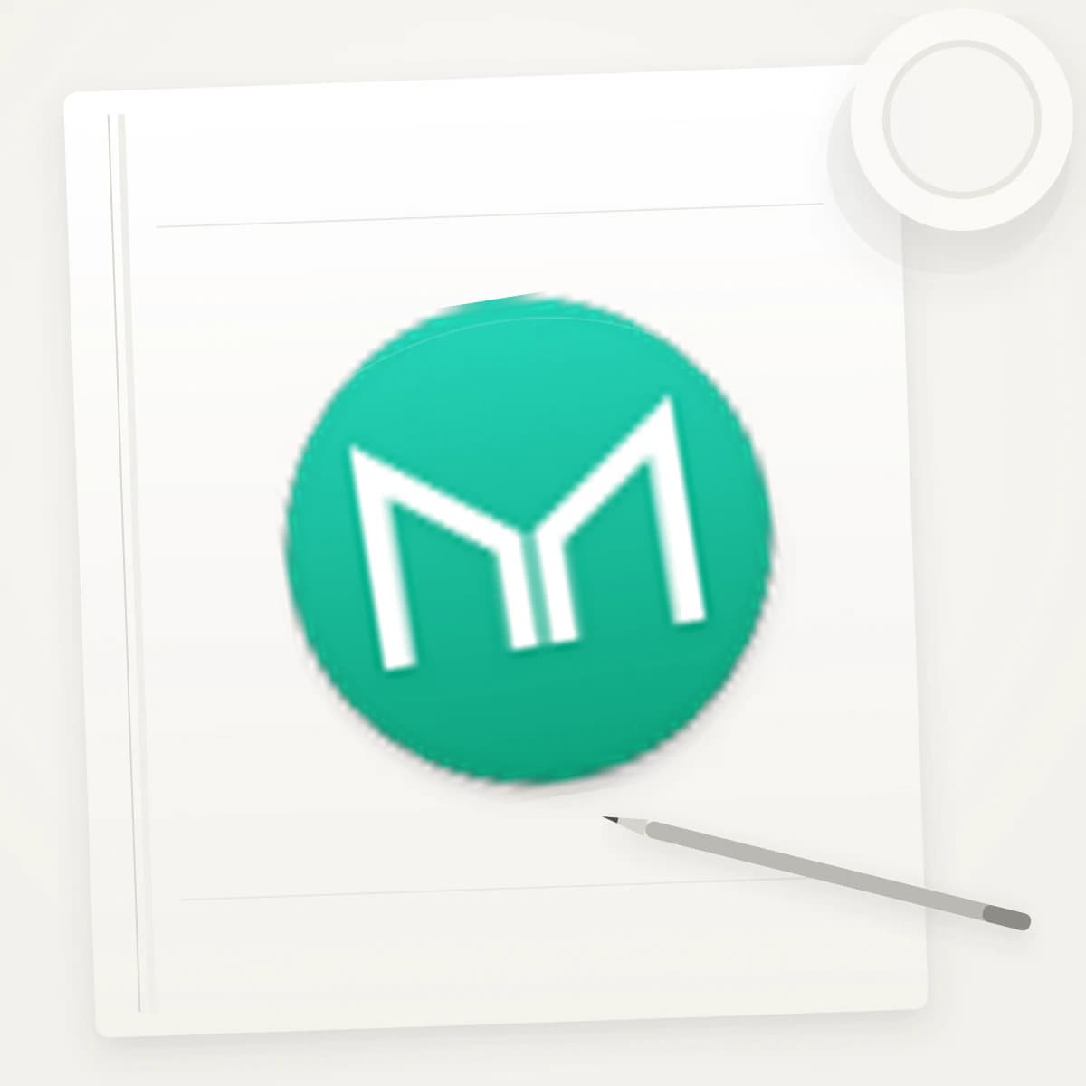 MKR Crypto Logo Sticker application preview