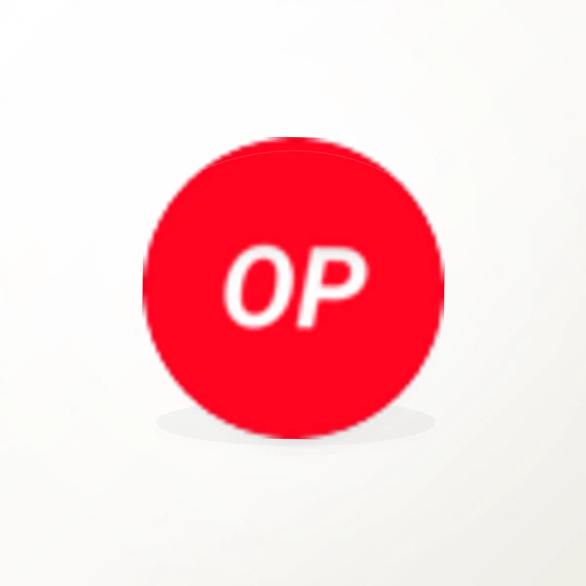 OP Crypto Logo Sticker in an original crypto-logo die-cut vinyl design