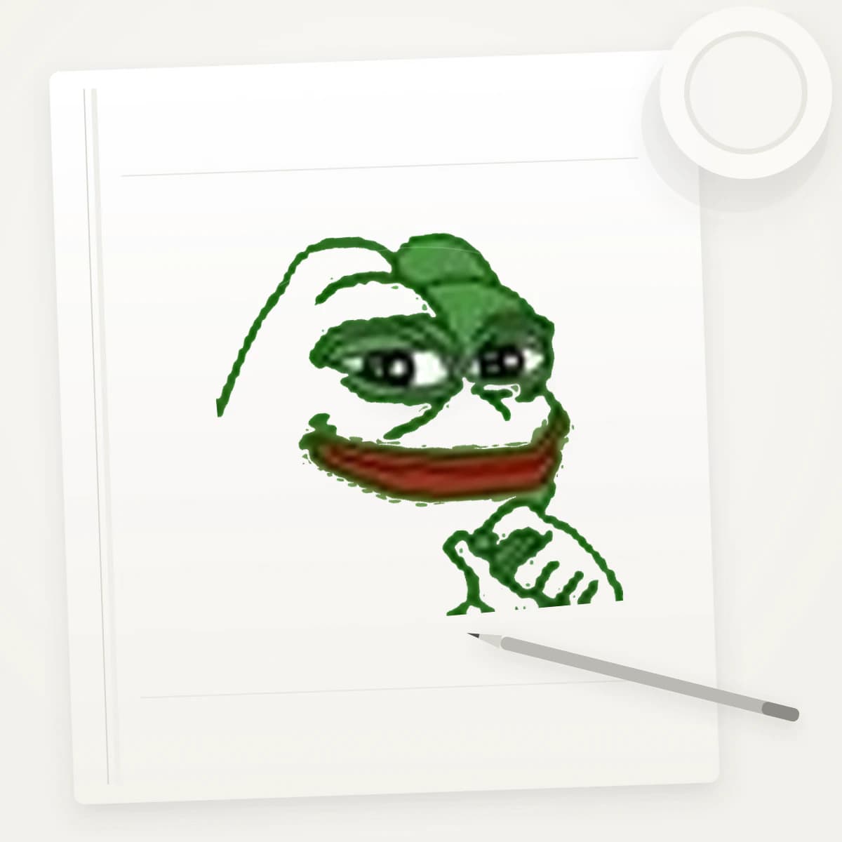 PEPE Crypto Logo Sticker application preview