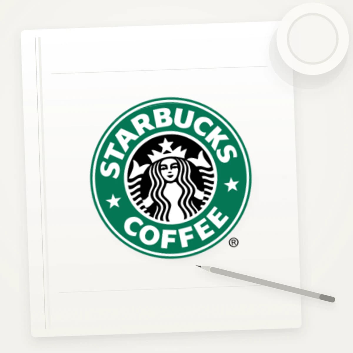 SBUX Logo Sticker application preview