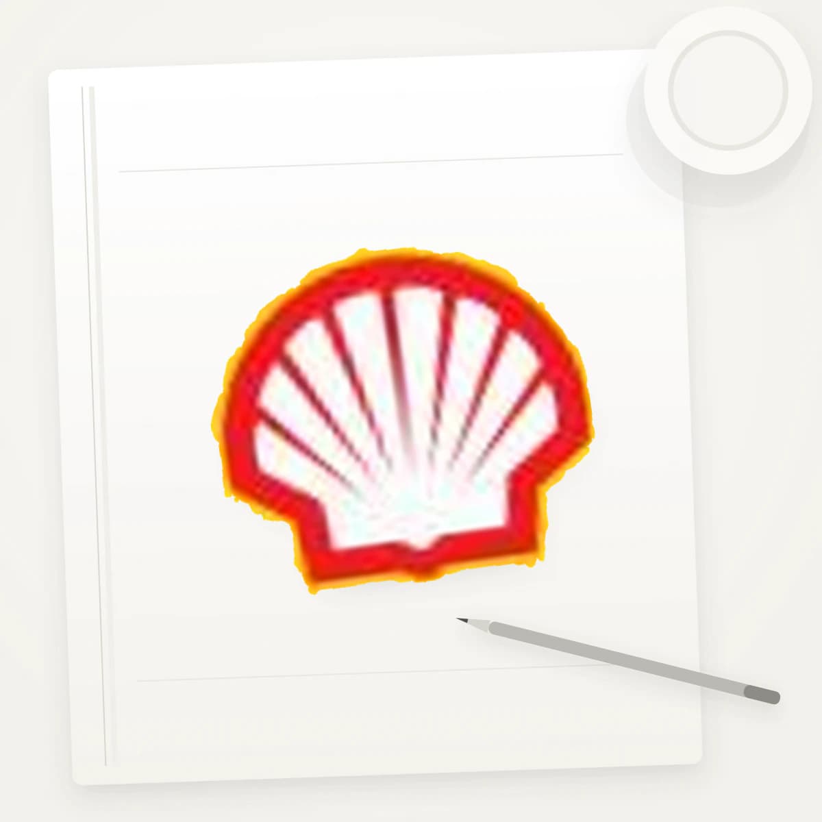 SHEL Logo Sticker application preview