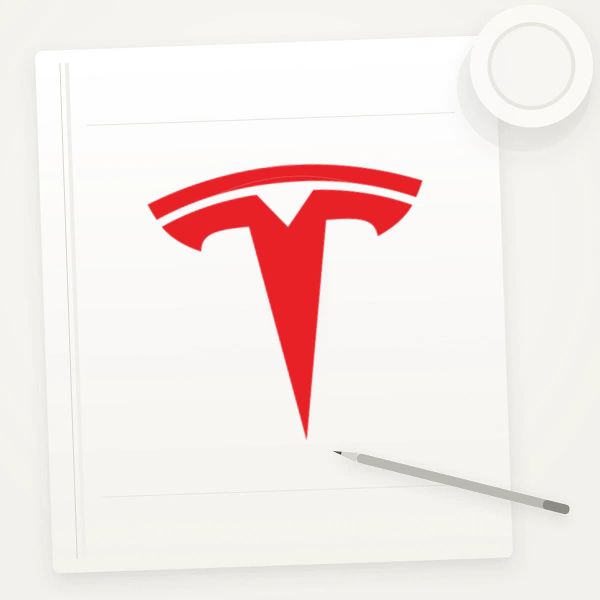 TSLA Logo Sticker application preview
