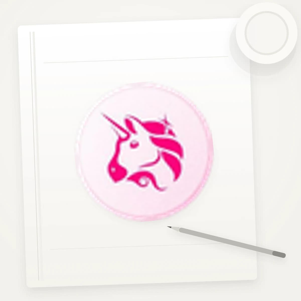 UNI Crypto Logo Sticker application preview