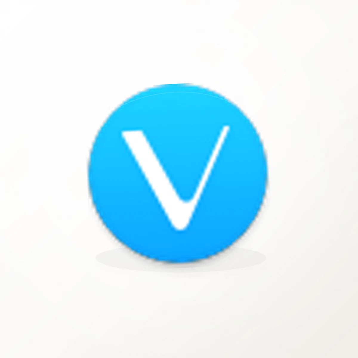 VET Crypto Logo Sticker in an original crypto-logo die-cut vinyl design