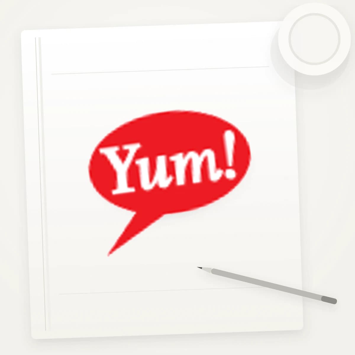 YUM Logo Sticker application preview
