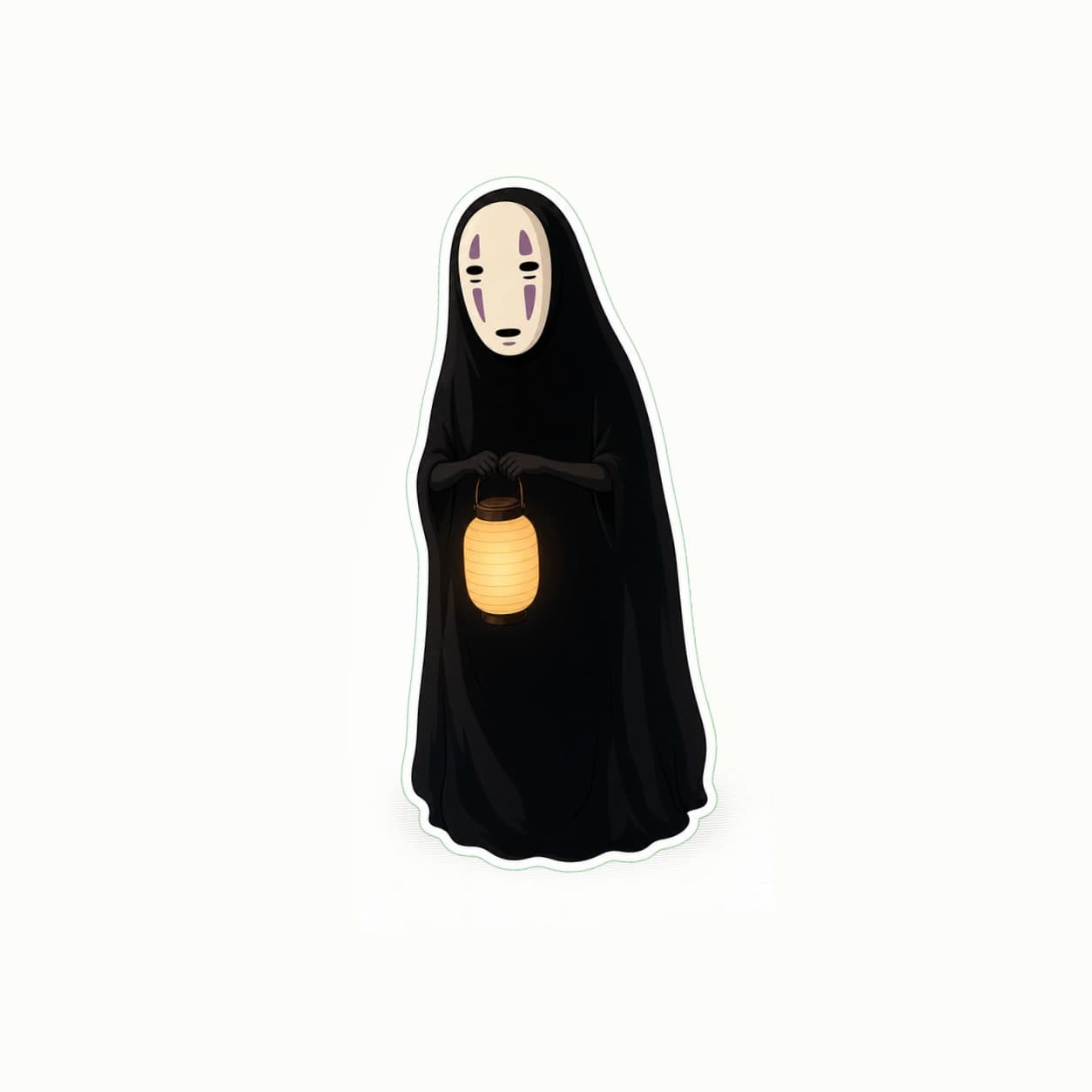 Studio Ghibli No-Face Quiet Lantern matte vinyl character sticker