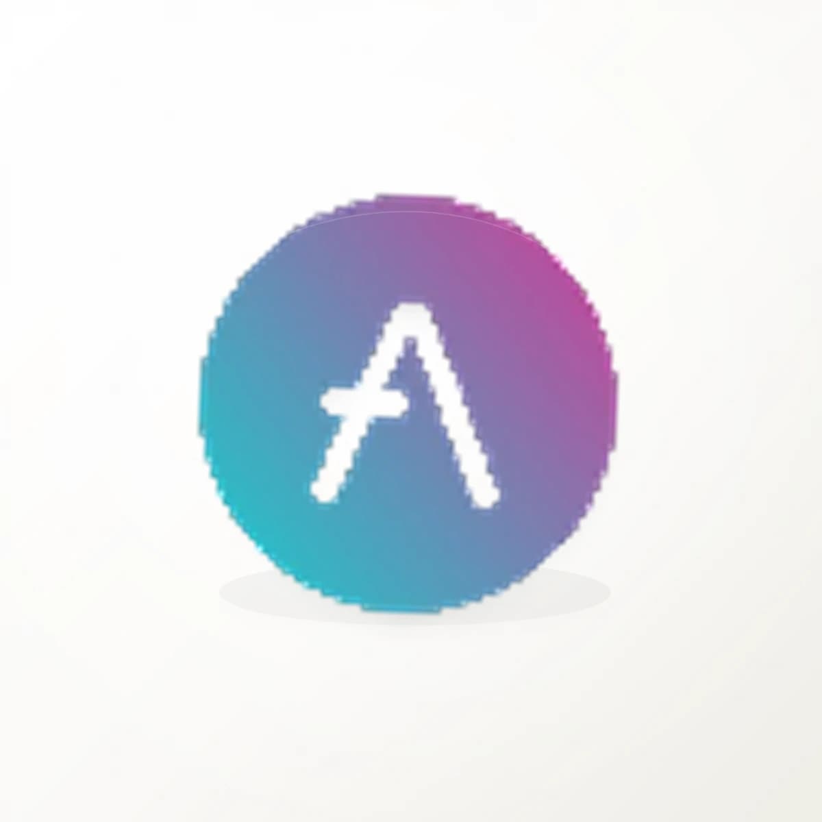 AAVE Crypto Logo Sticker in an original crypto-logo die-cut vinyl design
