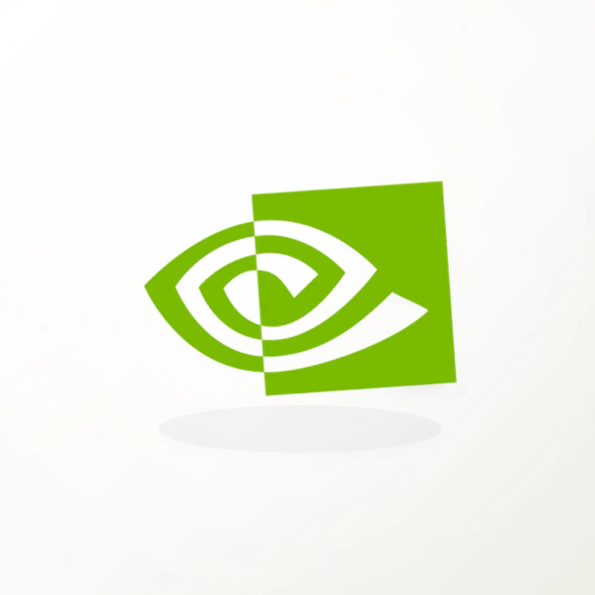 NVDA Logo Sticker in an original company-logo die-cut vinyl design