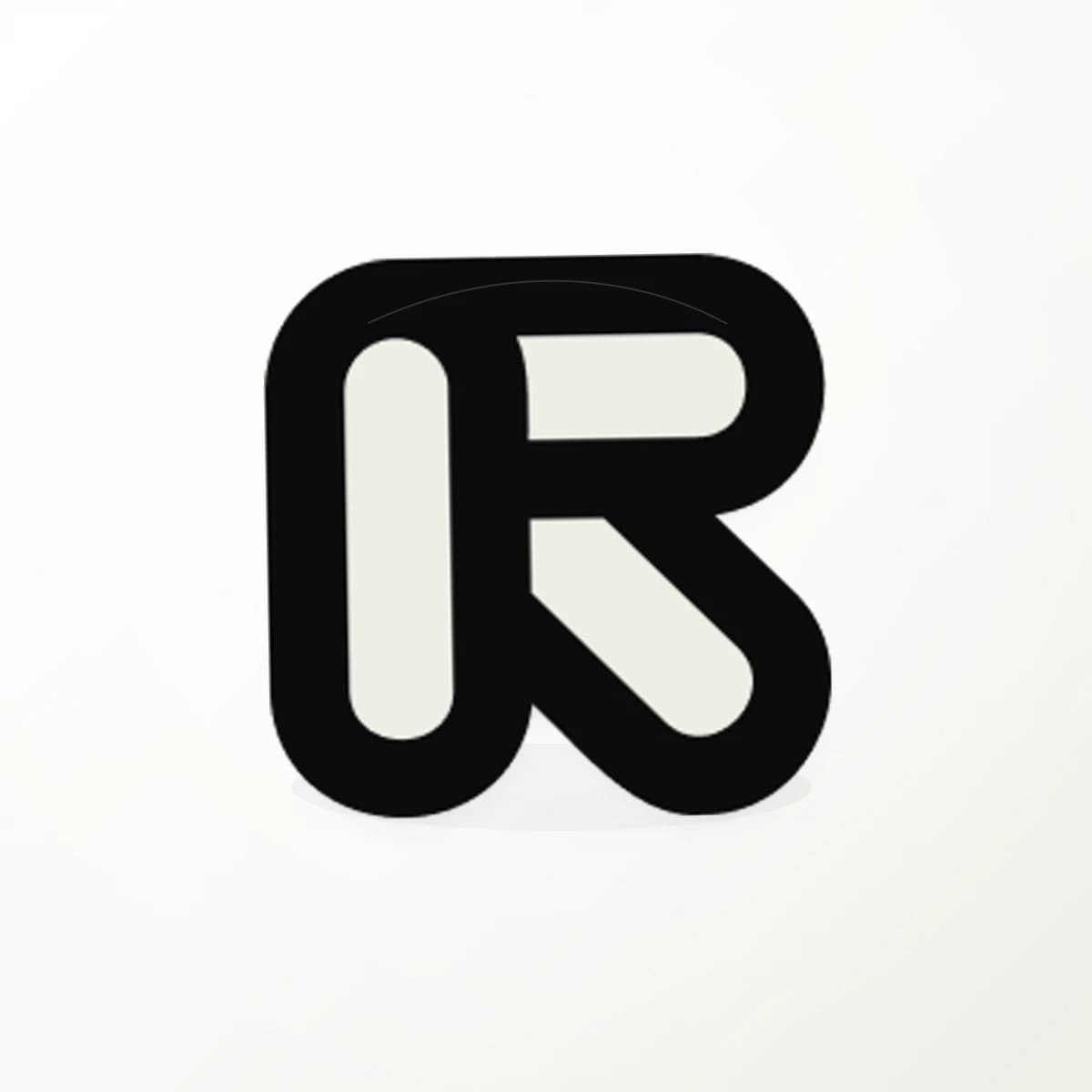 Runway Provider Logo Sticker in an original AI-brand-logo die-cut vinyl design